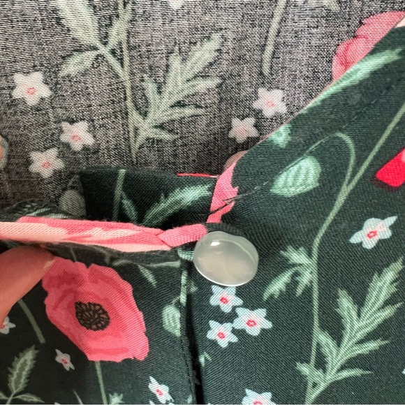 🌼 $5 Matilda Jane Yesteryear Poppy Flower Long Sleeve Button Down Blouse Sz M - Picture 11 of 11